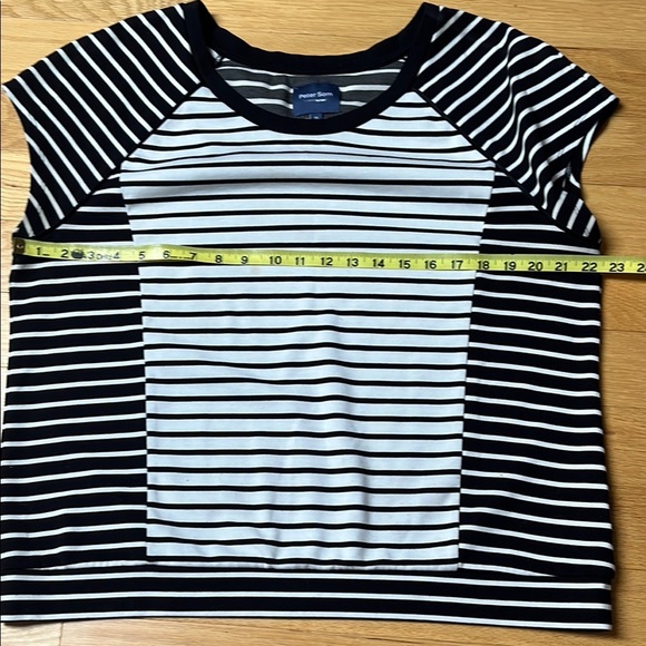 Peter Som Black and White Striped Top - Picture 3 of 7